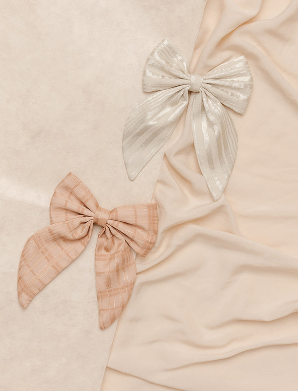 Noralee | Oversized bow - champagne