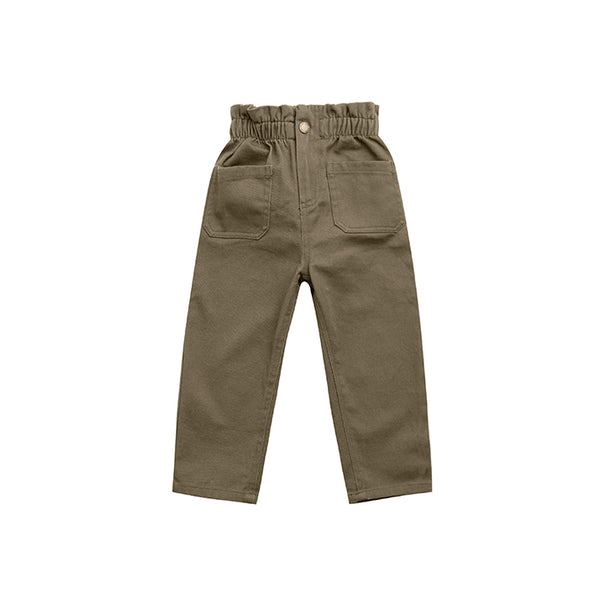 Rylee + Cru | Paperbag pant - olive – mini moss